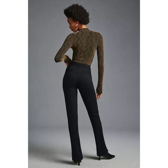 Maeve Anthropologie Ankle-Zip Black Stretch Skinny Pants size 0 - Picture 4 of 14